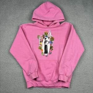 Harry Styles Pink Graphic Hoodie "Love on Tour" Hoodie Woman’s Medium